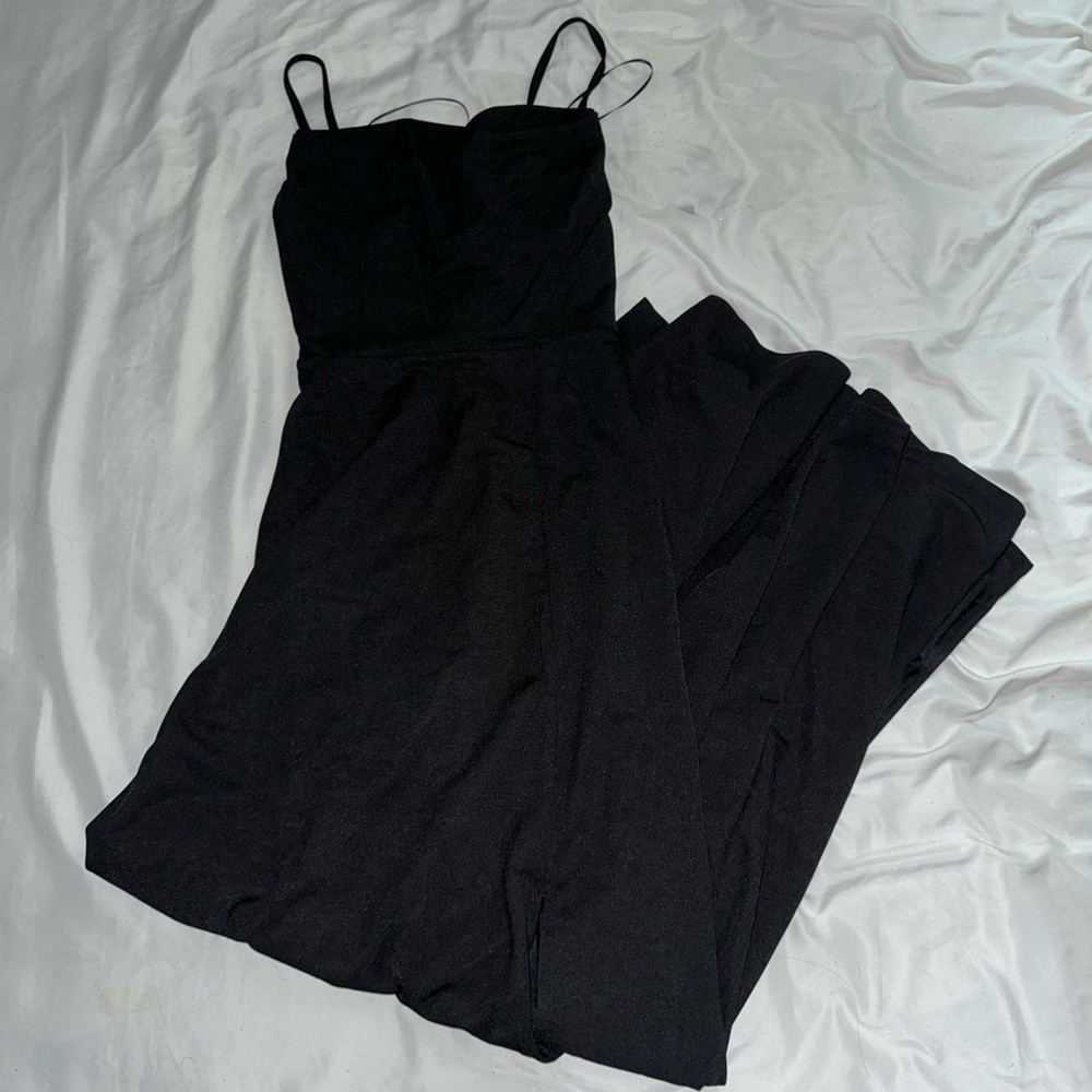 birdy grey long dress ash cowl in black